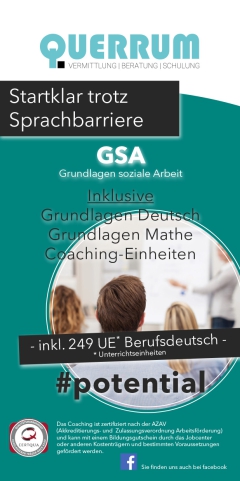GSA - Grundlagen soziale Arbeit - Startklar trotz Sprachbarriere