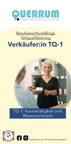 Berufsanschlussfähige Teilqualifizierung Verkäufer:in TQ-1